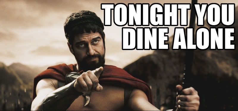 sparta tonight you dine alone Pictures, Images and Photos