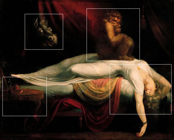 The Nightmare, by Henry Fuseli (1781) is thought to be one of the classic depictions of sleep paralysis perceived as a demonic visitation