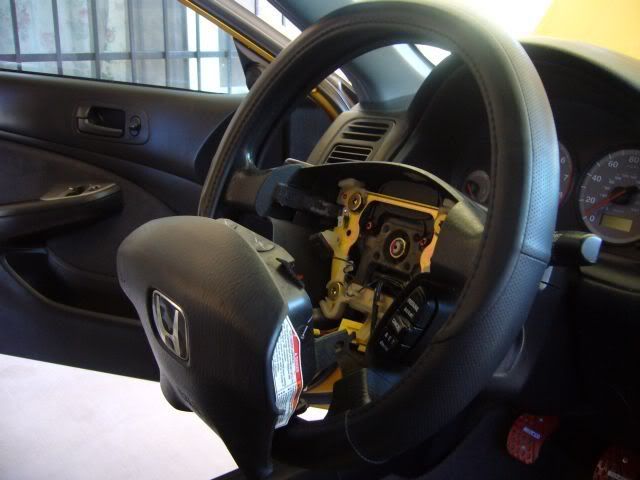Honda civic steering wheel install