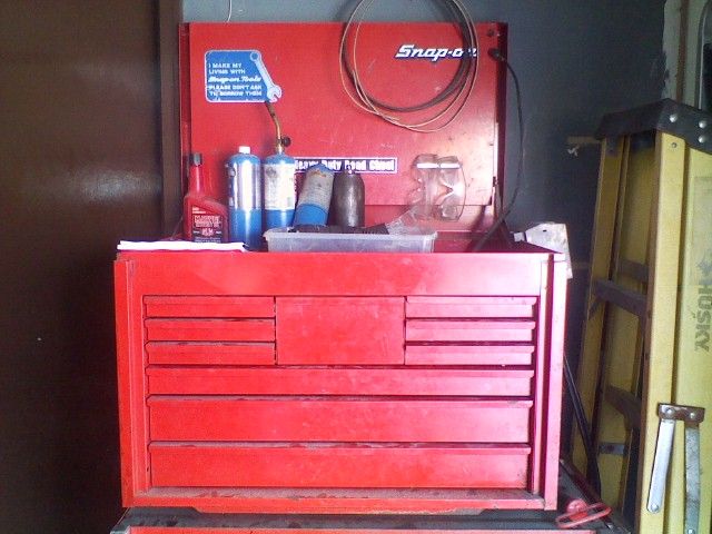 Snap On Toolbox And Craftsman Workbench And Mac Cart The Garage