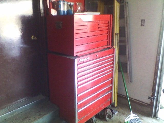 Snap On Toolbox And Craftsman Workbench And Mac Cart The Garage