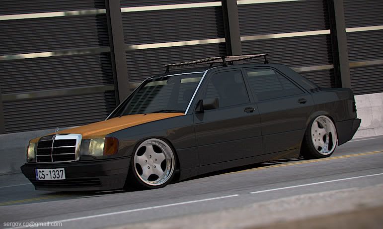 Some time ago i started doing mercedes benz 190E in 3d