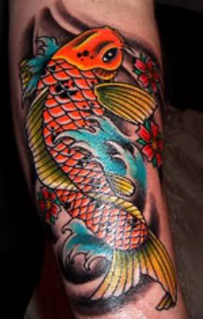 koi fish tattoos. hot japanese koi fish tattoos.