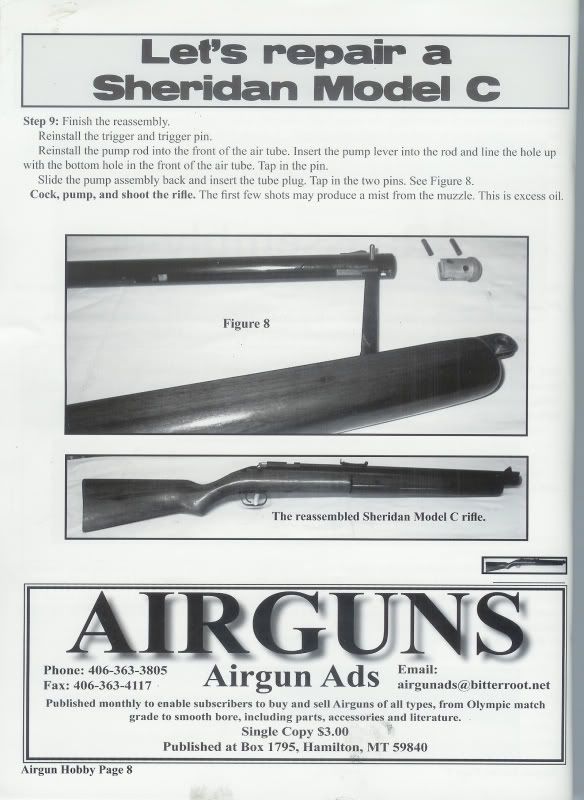 Crosman Airgun Forum (new) rocker sheridan repair