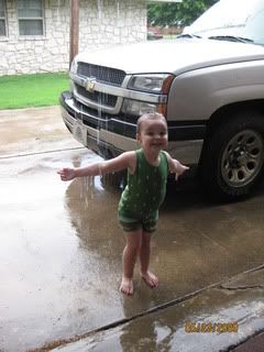 Playing in the rain!!