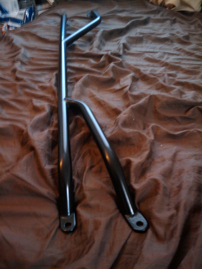 Freshly sand blasted and powder coated neuspeed strut bar, nice! VW
