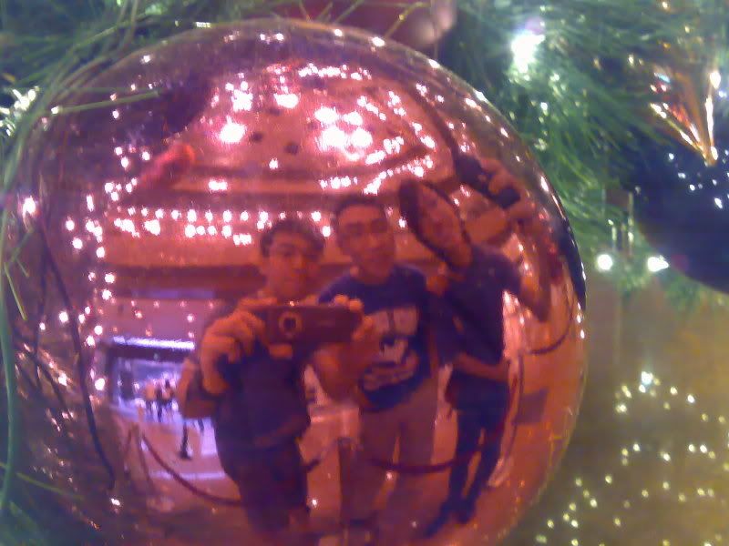 That's what you see when you look into a Christmas ball...