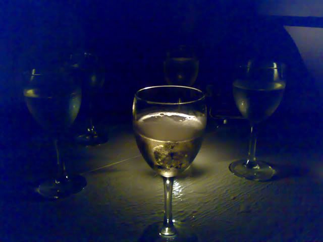 Mystical wine glass. I took this picture at the pub...