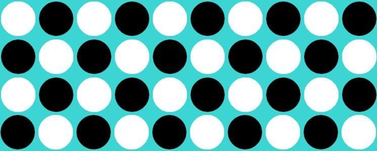 teal with lack and white dots teal with lack and white dots