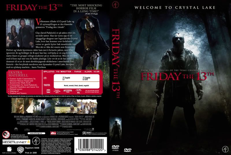 Friday The 13th 2009 Pal DVD Cover by X-Records Pictures, Images and Photos