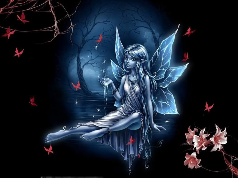 free fairy wallpaper. Blue Fairy Wallpaper