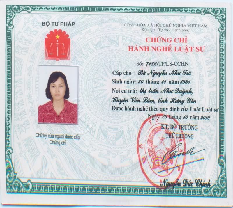 the hanh nghe luat su