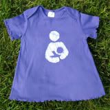 Purple Batik Breastfeeding Symbol Dress: 3m