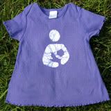 Purple Batik Breastfeeding Symbol Dress, Slight Second: 6m