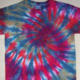 Unique Spiral Tie-Dyed T-shirt, Youth Small