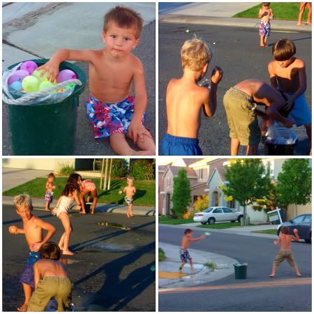 water balloon fight